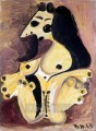 Nu sur fond malva de face 1967 Desnudo abstracto